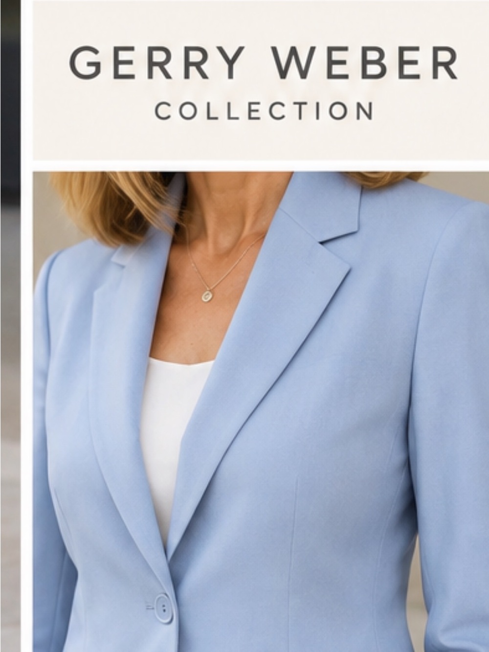 Gerry Weber Pastel Blue Single-Button Blazer size 4/34
